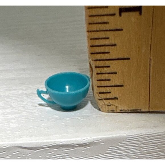 Marx Little Hostess Miniature Tea Cup (2) & Saucer (1) Set 2 Vintage 1960's - Picture 3 of 5